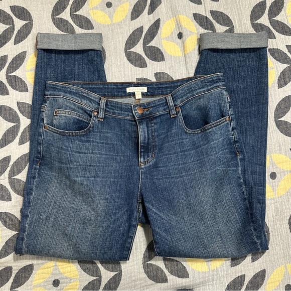 Eileen Fisher jeans, size 6, cotton/spandex, medium blue - Picture 6 of 9